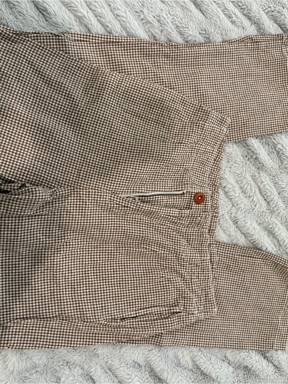 Free people Brown Gingham Trousers
